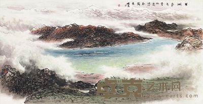 朱颂民 羊湖 70×137cm