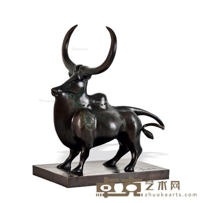 黄永玉 奔牛 38×25×44cm