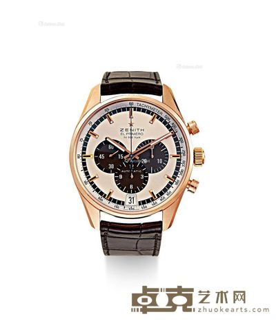 真力时EL PRIMERO系列18K玫瑰金计时功能腕表 --