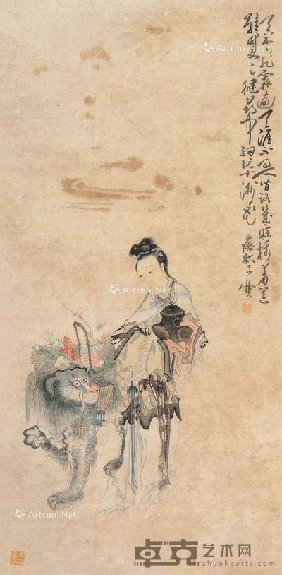 黄慎 麻姑献寿 130×64.5cm