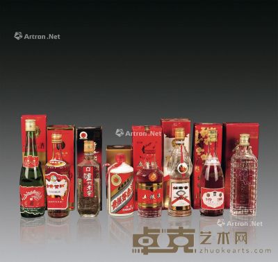 1990年代中国八大名酒1套8瓶 