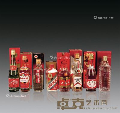 1990年代中国八大名酒1套8瓶 