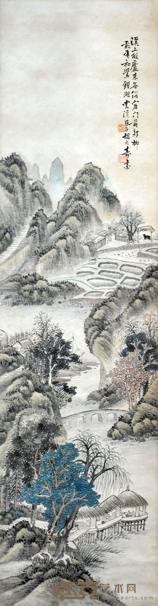胡大寿 山水 144*38