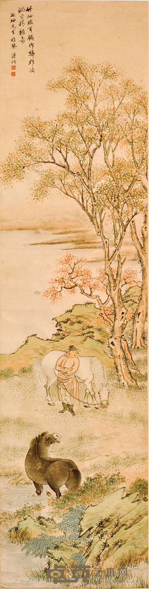 溥伒 骏马图 135*32