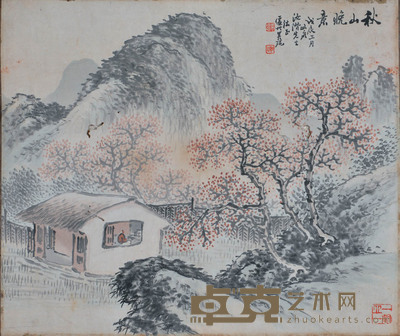 吴 琨 秋山晚景 38×33cm 约1.0平尺