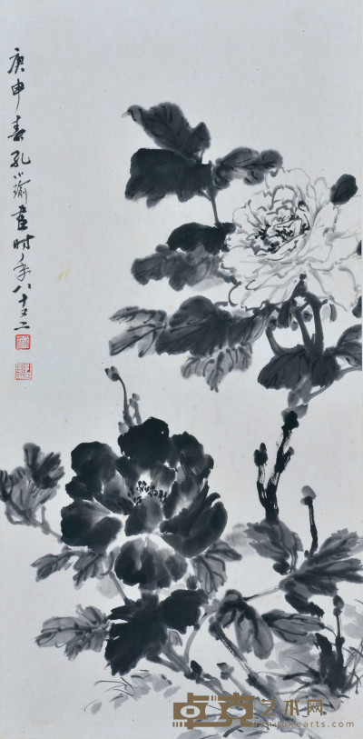 孔小瑜 牡丹 68×33cm 约2平尺