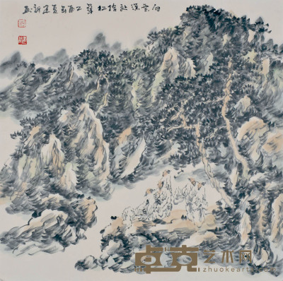 李桂泱 秋水图 67×67cm 约4.0平尺