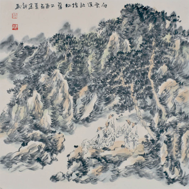 李桂泱 秋水图
