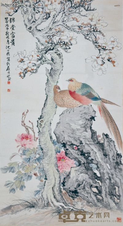 沈一斋 锦堂富贵 81×150cm 约11平尺