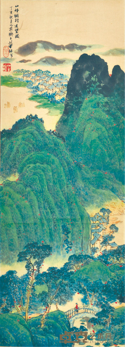 华拓 山外烟村迷望路 32×87cm 约2.5平尺