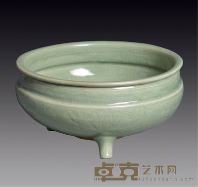 龙泉窑香炉 口径32cm高16cm