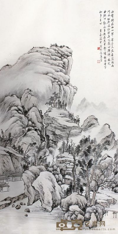 楼辛壶 山水 133×68cm