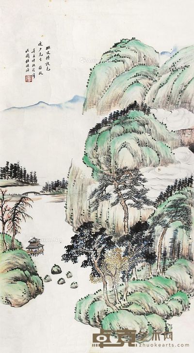 杜祖培 山水 87×47cm