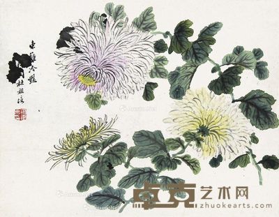 杜祖培 菊 24×30cm
