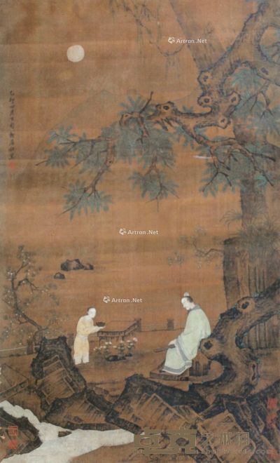 杜堇 人物山水 101×60cm