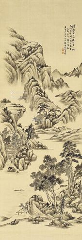 何维朴 溪山钓艇