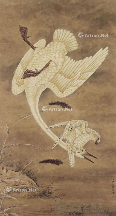 蒋廷锡 鸟 108×57cm