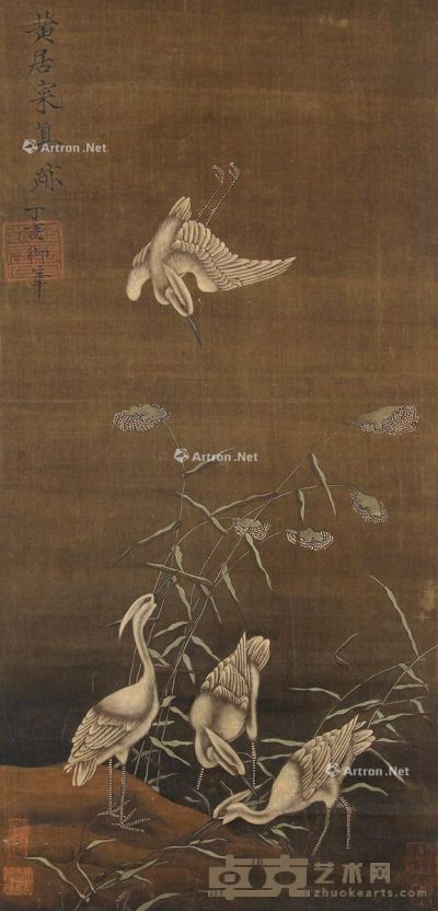 黄居寀 花鸟 85×41cm
