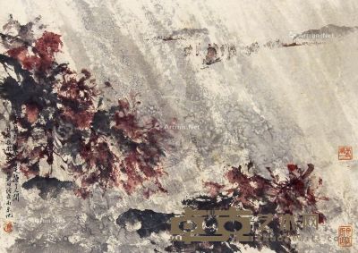 傅抱石 山水 32×46cm