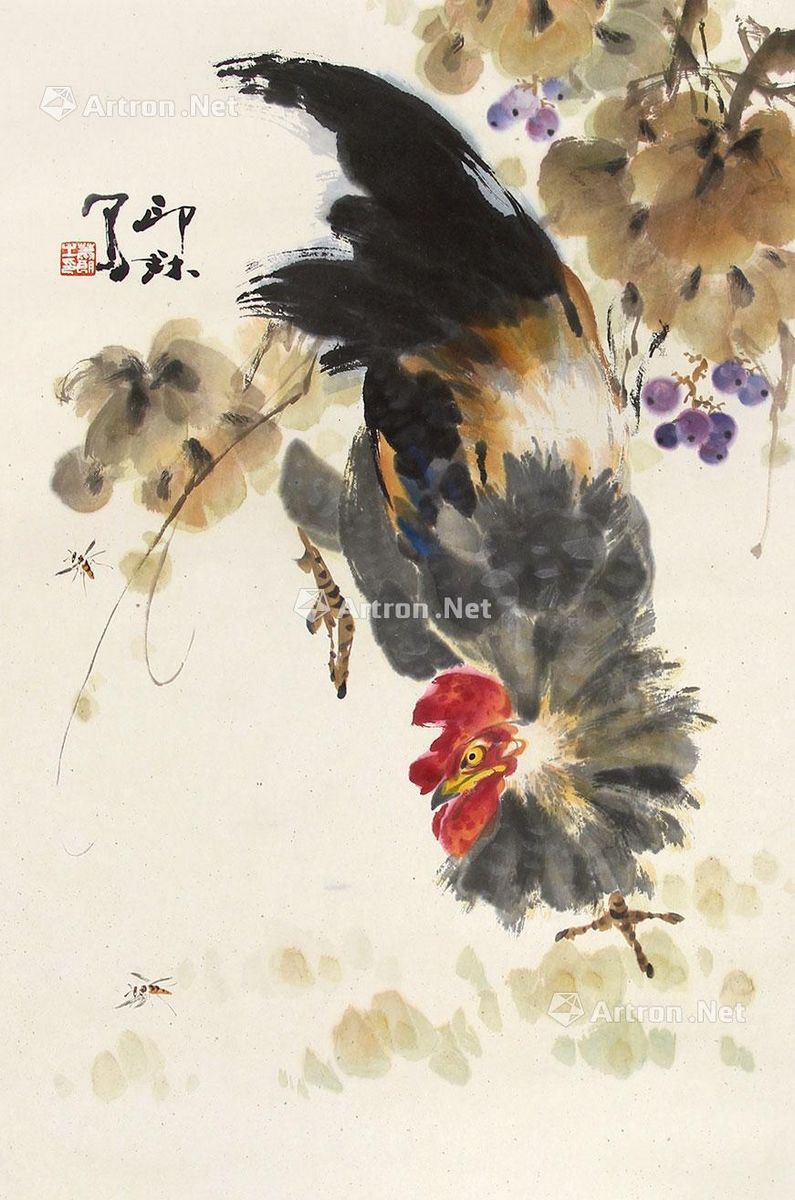 lot:687 萧朗 雄鸡