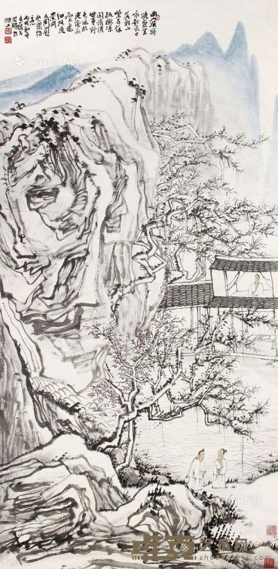 金心明 山水 137×68cm