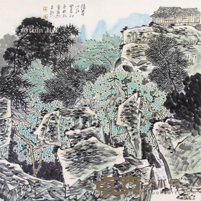 满维起 山水 68×69cm