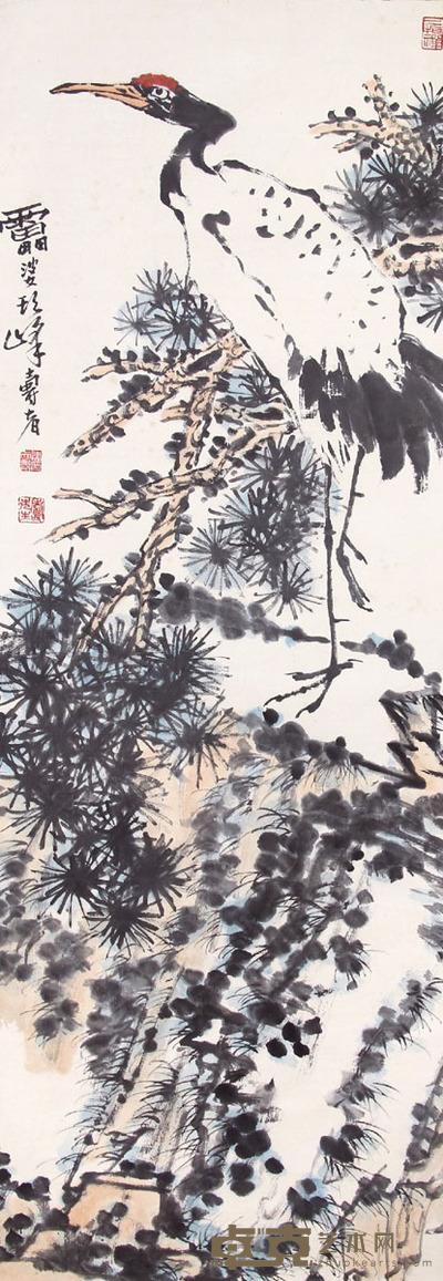 潘天寿 松鹤图 119x41