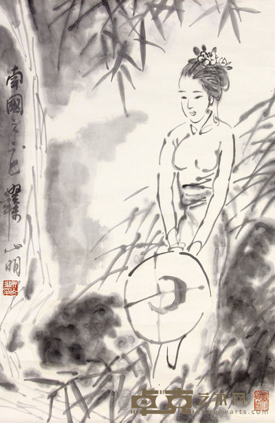 吴山明 仕女 68x45