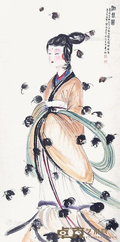 傅抱石 湘君图 122×62cm