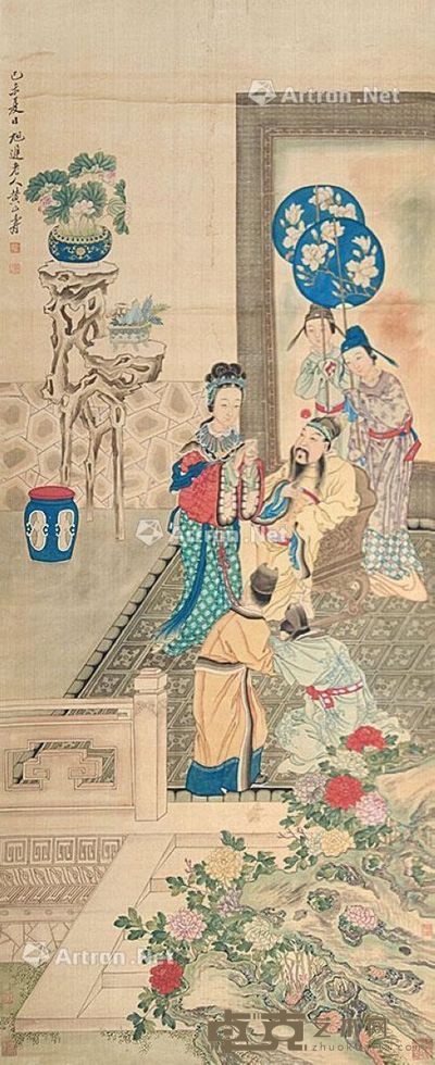 黄山寿 人物故事 154×62cm