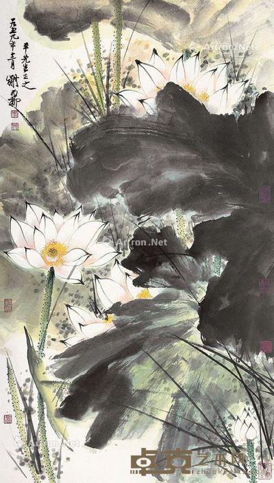 谢稚柳 荷花 85×50cm