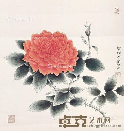 陈佩秋 花开富贵 50×46cm