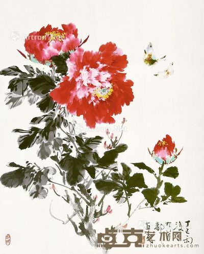 王雪涛 花蝶 67×45cm