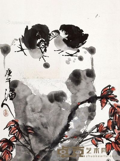 张立辰 栖鸟 66×49cm