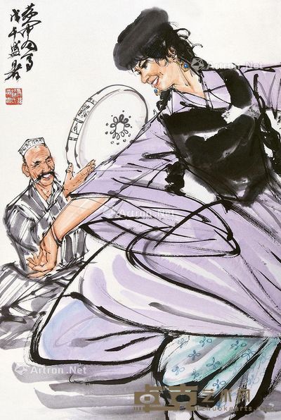 黄胄 新疆舞 61×41cm