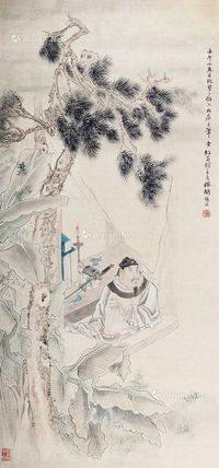 胡锡珪 仿六如居士笔意