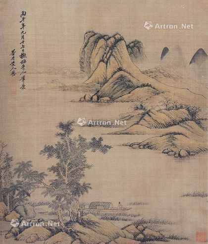 吴历 秋江行舟