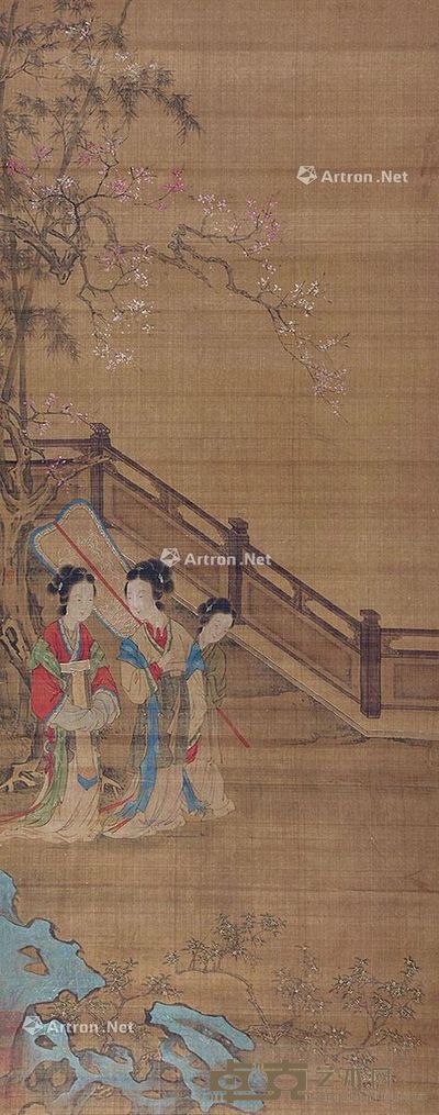 仇珠 出行图 128×50cm