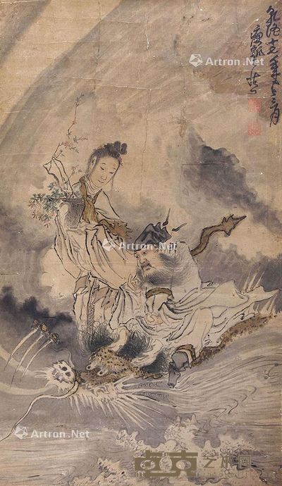黄慎 人物 107×62cm