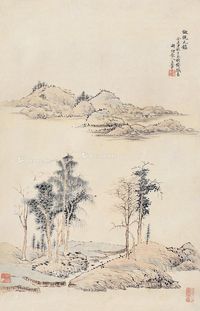 王石谷 仿倪瓒山水