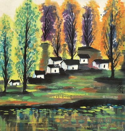 林凤眠 山水 67×64cm