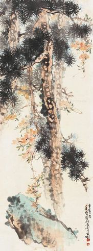 刘昌潮 松柏图