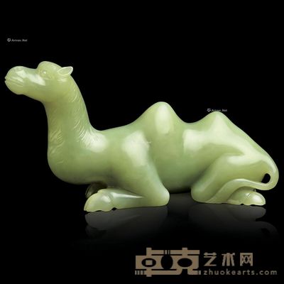 天然软玉骆驼雕件 约7.5×12.5cm