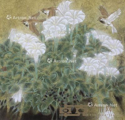 郑雅风 花鸟 56×54cm