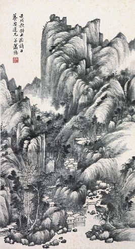萧逊 拟石涛笔意
