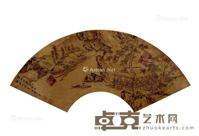 王翚 草亭秋色图 18x52cm