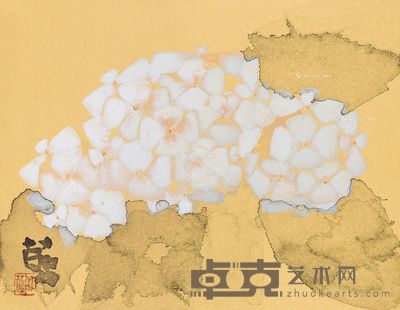 林蓝 绣球花 32×41cm