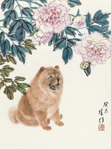 方楚雄 团花小狗