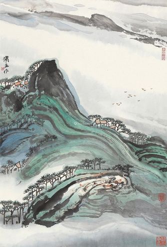 朱修立 云山春色