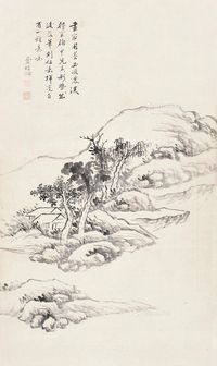 费晴湖 山水